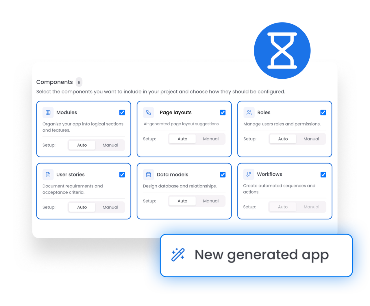 Application in minutes