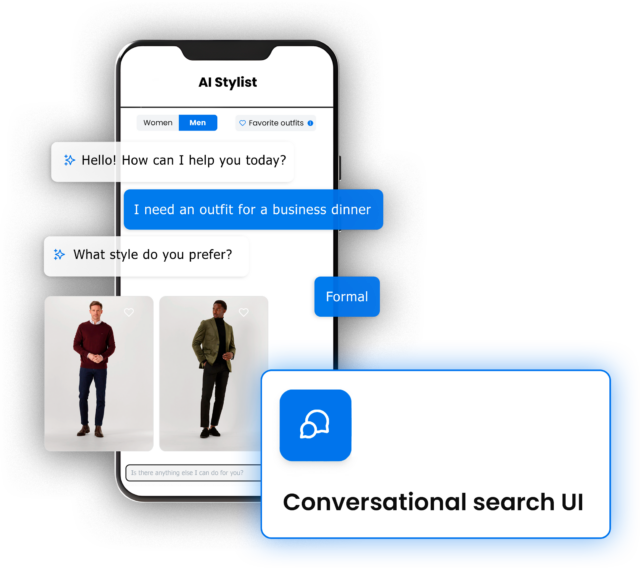 Conversational search UI