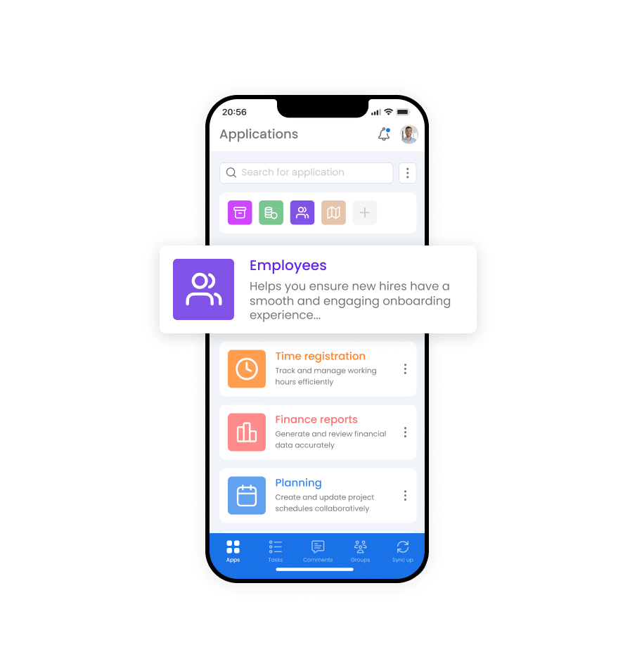 Rappit Composer - Use cases - Build mobile enterprise apps_Multiblock_ Employee onboarding app