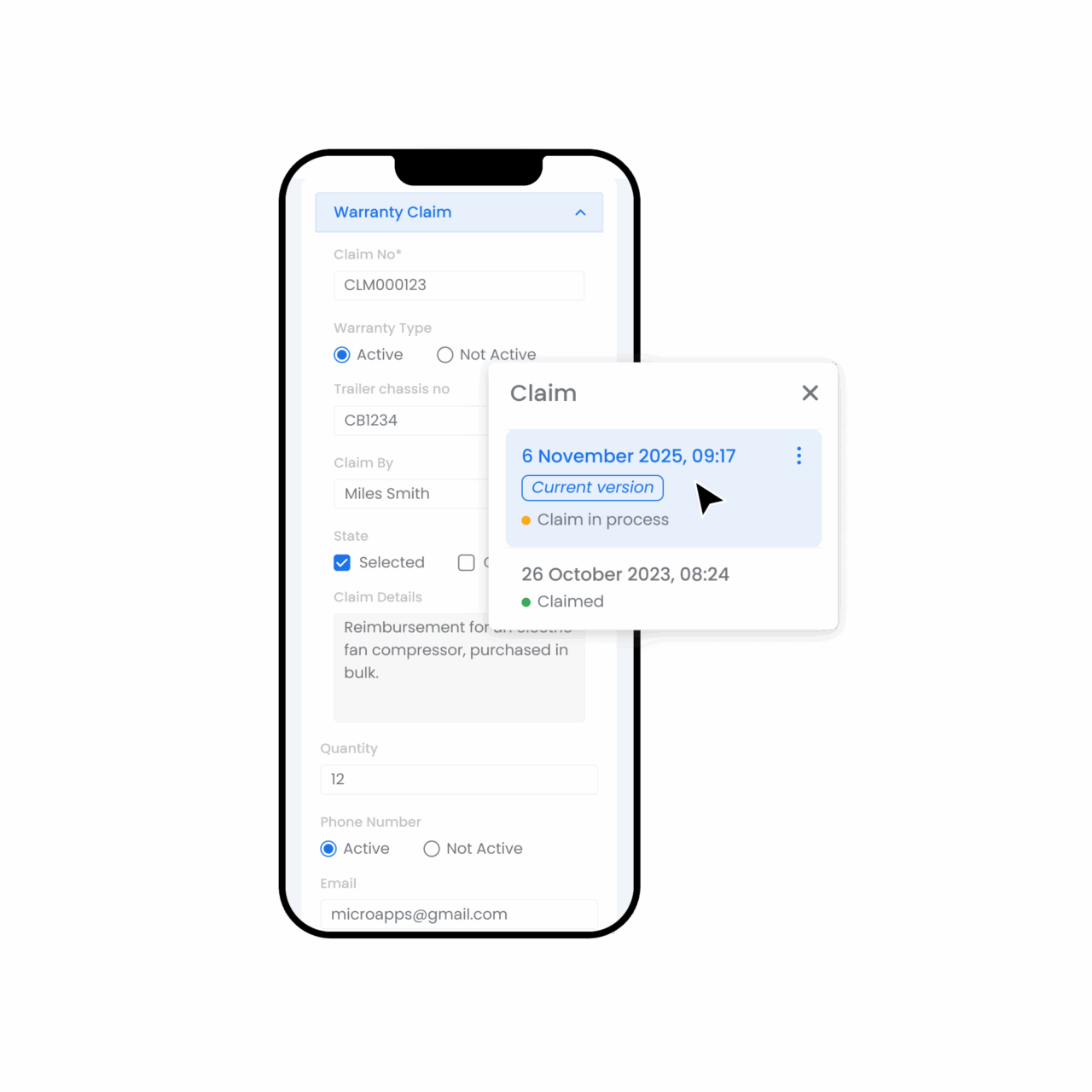 Rappit Composer - Use cases mobile enterprise apps Warranty claim app