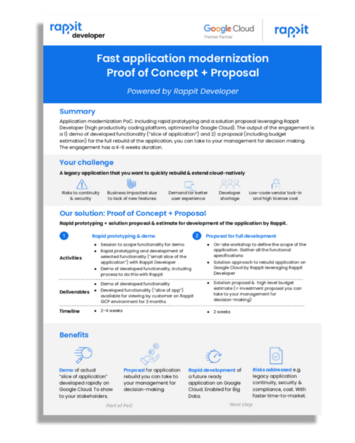 Download the Rappit Developer One-Pager for free!